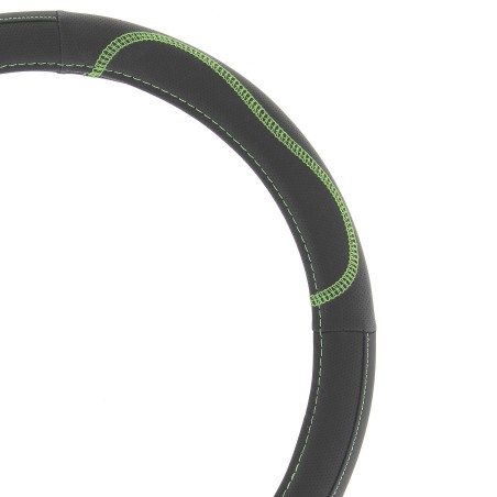 COUVRE VOLANT NOIR SURPIQURE VERTE 