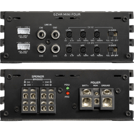 GZHA MINI FOUR AMPLIFICATEUR TAILLE MINI 4 CANAUX GROUND ZERO