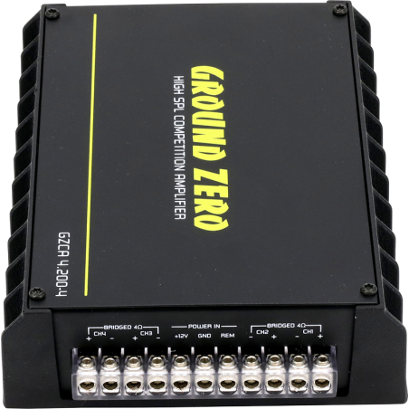 GZCA4.200-4 AMPLIFICATEUR COMPACT GROUND ZERO 4 CANAUX 4X200W RMS 2OHM
