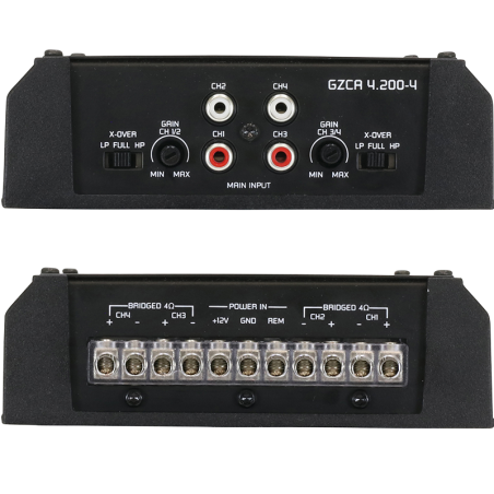 GZCA4.200-4 AMPLIFICATEUR COMPACT GROUND ZERO 4 CANAUX 4X200W RMS 2OHM