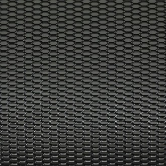 GRILLE ALU NOIR NID D ABEILLE 125X2