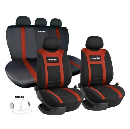 HOUSSE DE SIEGE H POUR AIRBAG ROUGE