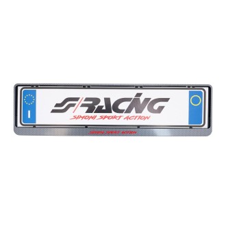 PORTE PLAQUE LOOK CARBONE