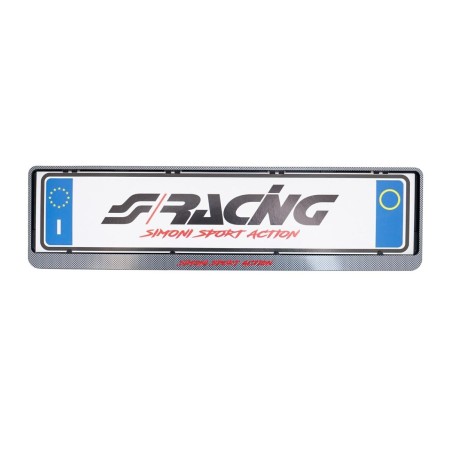 SUPPORT DE PLAQUE D'IMMATRICULATION LOOK CARBONE