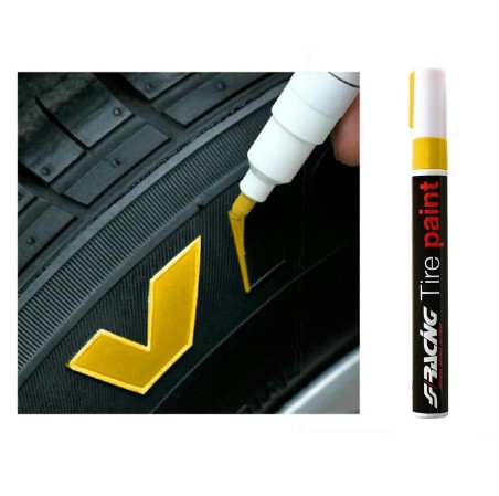 STYLO PEINTURE PNEU JAUNE