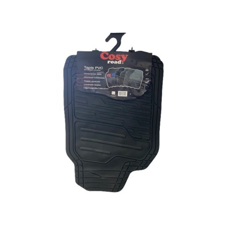 TAPIS RIO PVC NOIR X 4
