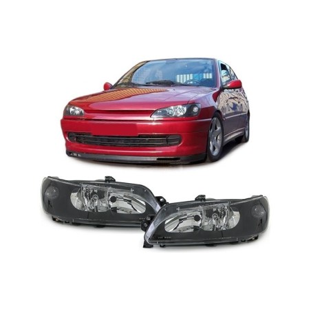 PHARES GLACE LISSE NOIRS PEUGEOT 306 PHASE 2
