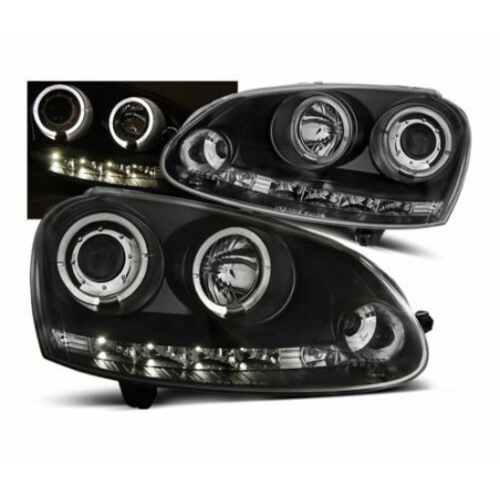 PHARE GOLF 5 ANGEL EYES FOND NOIR AVEC BARRE DE LEDS 