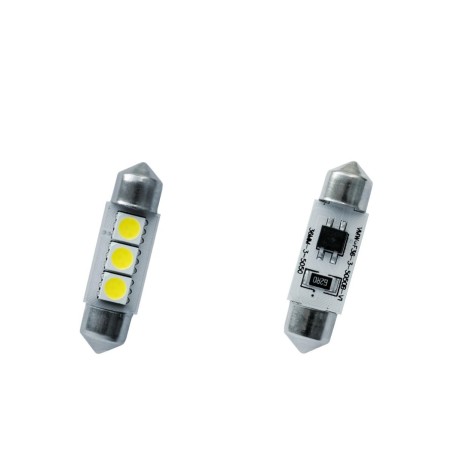 AMPOULES NAVETTES C5W 3 LEDS 36MM