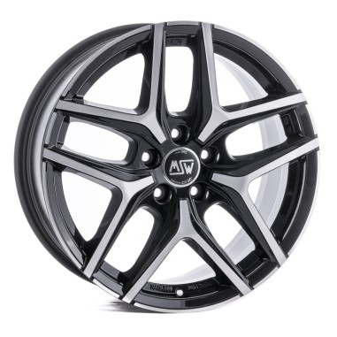 4 JANTES MSW40 18X8 5X108 ET42 NOIRES POLIES