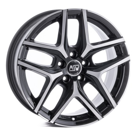 4 JANTES MSW40 18X8 5X108 ET42 NOIRES POLIES