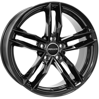 4 JANTES MONACO RR8 5X112 8X18 NOIRES BRILLANT