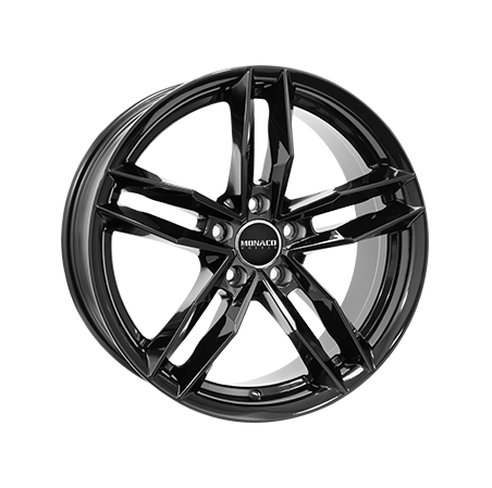 4 JANTES MONACO RR8 5X112 8X18 NOIRES BRILLANT
