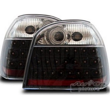 FEUX ARRIERES GOLF 3 LEDS NOIRES