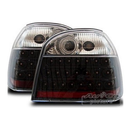 FEUX ARRIERES GOLF 3 LEDS NOIRES