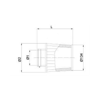 FILTRE CONIQUE MANCHON DROIT 100MM