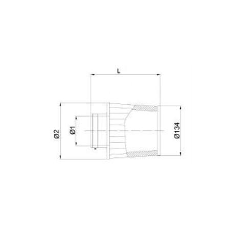 FILTRE CONIQUE MANCHON DROIT 100MM