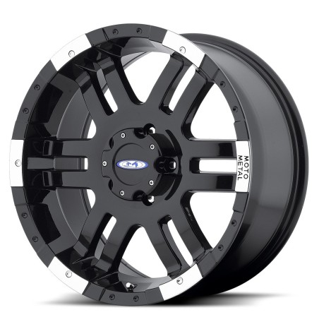 4 JANTES MO951 18X9 6X5.5  ET -12 NOIRES POLIES