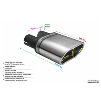 EMBOUT OVAL POUR ENTREE DOUBLE  50