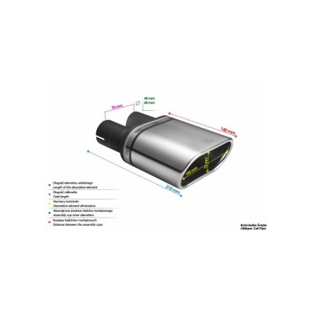 EMBOUT OVAL POUR ENTREE DOUBLE  50