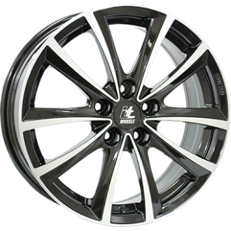 4 JANTES IW ELENA 7.5X17 5X100 ET38 NOIRES POLIES
