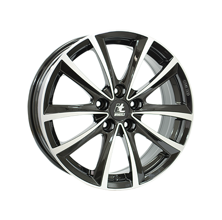4 JANTES IW ELENA 7.5X17 5X100 ET38 NOIRES POLIES