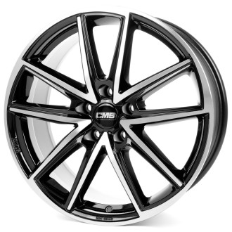 4 JANTES CMS C30 5X114 8X18 ET45 NOIRES POLIES