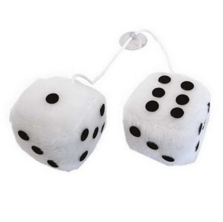 DES EN PELUCHE BLANC X 2