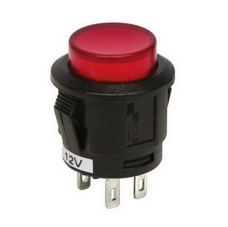 INTERRUPTEUR A PRESSION ROUGE 20A 12V