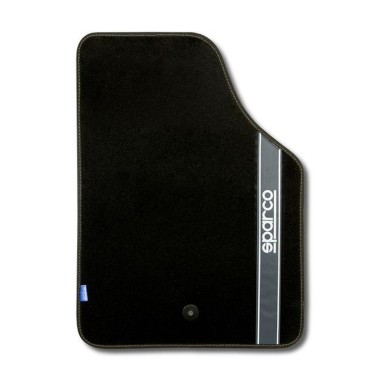 4 TAPIS SPARCO MOQUETTE NOIR GRIS 