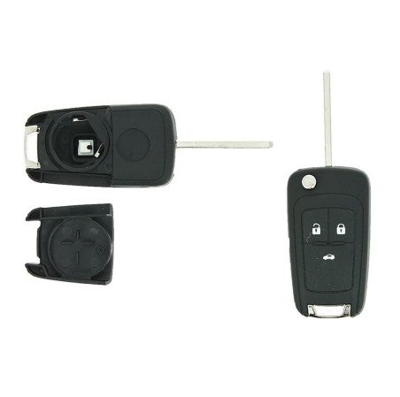 COQUE CLE ADAPTABLE OPEL 3 BOUTONS LAME FRAISEE RETRACTABLE 6MM