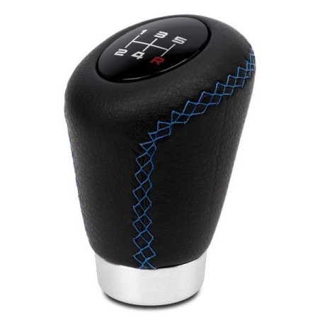 POMMEAU CUIR NOIR BLEU BAGUE MARCHE