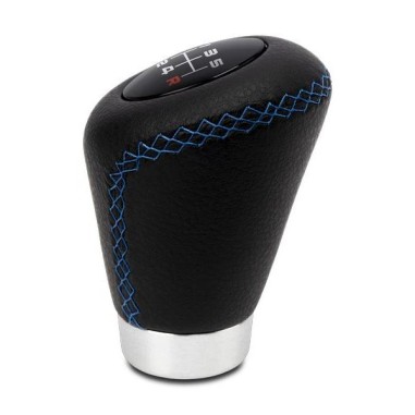 POMMEAU CUIR NOIR BLEU BAGUE MARCHE