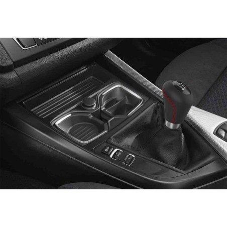 POMMEAU CUIR NOIR ROUGE BAGUE MARC