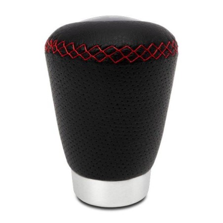 POMMEAU CUIR NOIR ROUGE BAGUE MARC