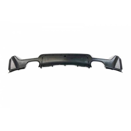 Diffuseur arrière BMW F32 / F33 / F36 Look M Performance 2 Sorties Double Noir brillant