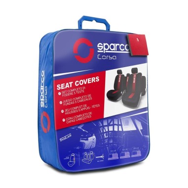 JEU DE HOUSSES SPARCO BANDE ROUGE 