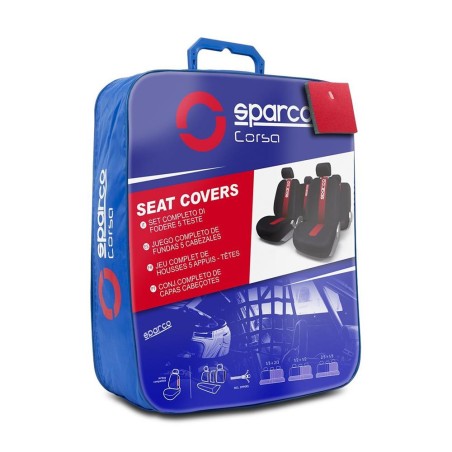 JEU DE HOUSSES SPARCO BANDE ROUGE 