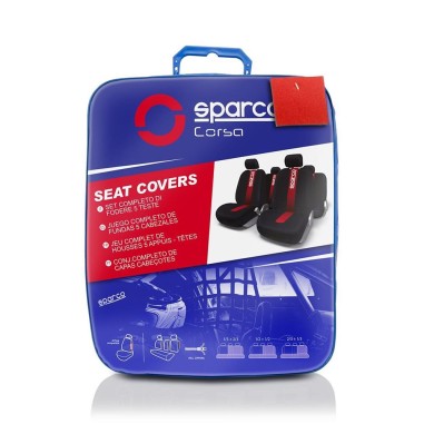 JEU DE HOUSSES SPARCO BANDE ROUGE 