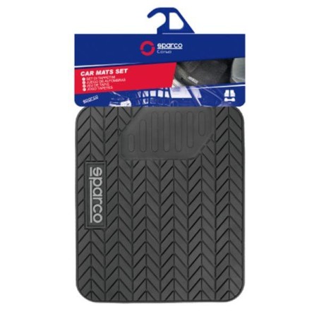 4 TAPIS DE SOL PVC NOIRS SPARCO 