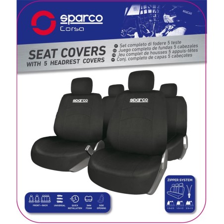 JEU DE HOUSSE SPARCO NOIR/NOIR