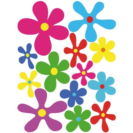 PLANCHE AUTOCOLLANT COULEUR FLEUR
