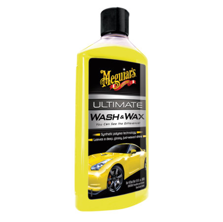 SHAMPOING LUSTRANT MEGUIARS ULTIMATE WASH WAX  A LA CIRE CARNAUBA 473ML