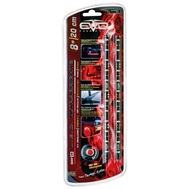 BANDE LED UNIVERESEL ULTRALIGHT ROUGE 20CM X2