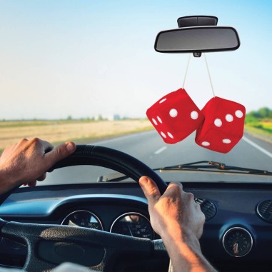 DOUBLE DE EN PELUCHE 9X9 ROUGE