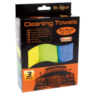 PAQUET DE 3 CHIFFONS MICROFIBRES 2