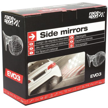RETROVISEUR EVO 3 MANUELS NOIRS 