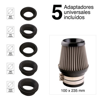 FILTRE A AIR UNIVERSEL SILICONE + 4