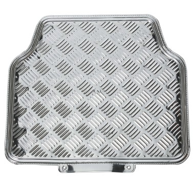 TAPIS CAOUTCHOUC LOOK ALU 4PCS CHRO