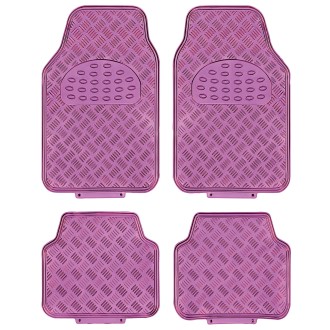 TAPIS CAOUTCHOUC LOOK ALU  ROSE 2